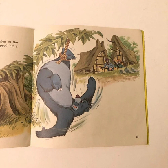 Vintage 1969 Disney More Jungle Book Baloo and Mowgli Book Only No Record - Picture 12 of 16